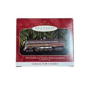 HALLMARK KEEPSAKE ORNAMENT 746 NORFOLK AND WESTERN STEAM LOCOMOTIVE LIONEL TRAIN